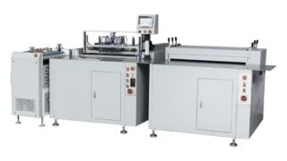 Máquina semiautomática para fabricar cajas de estaciones duales