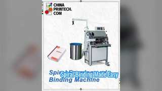 Máquina de encuadernación en espiral semiautomática con alambre de bucle único