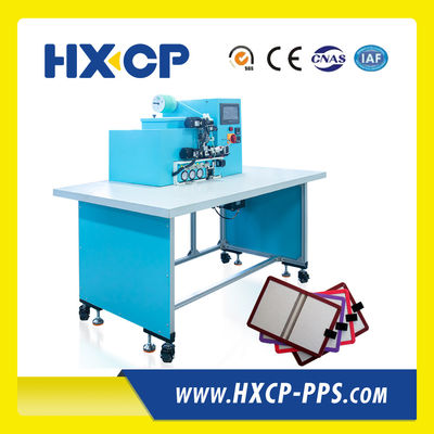HX20EPL Máquina de aplicación de bucle de bolígrafo elástico semiautomático para la producción de portátiles y diarios con colocadores de banda elástica