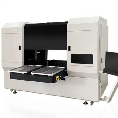 Impresora de borde de libro de micro piezo HXEP400 4-8C con 2 estaciones de trabajo, inyección de tinta sin parar para portada dura / portátil / notas adhesivas.