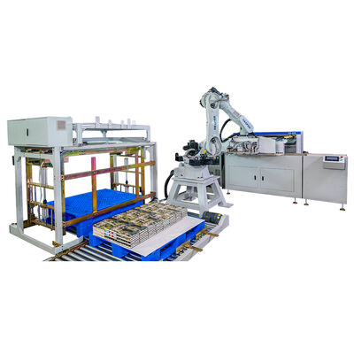 HXMN60 Robot de paletización de libros de tapa dura Sistema automatizado de apilamiento de patrones de entrega