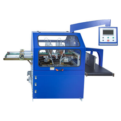 Redondeadora automática de esquinas de estuches de tapa dura HX60R conectada a la cinta transportadora de la máquina fabricadora de estuches