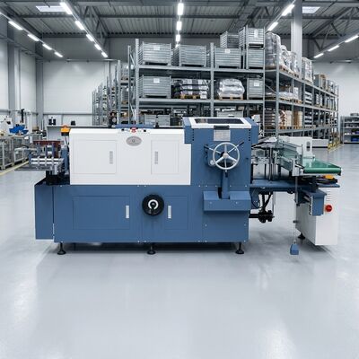 Máquina de aleteo HX320 que realiza procedimientos de corte frontal y plegado de cubiertas