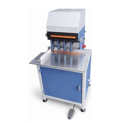 HXPD280 Máquina de perforación de papel de cuatro cabezas con carrera vertical ajustable y posiciones de la cabeza para la perforación precisa del papel