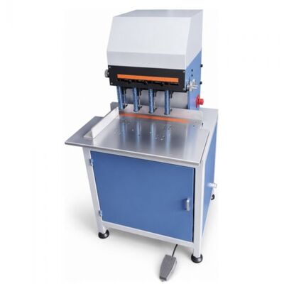 Taladradora de papel de cuatro cabezales HXPD280 equipada con correderas lineales y columnas guía para un rendimiento de perforación estable