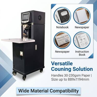 Dispositivo automático de conteo de papel con altura máxima de la pila de 220 mm y ancho de papel de marca de 5 mm