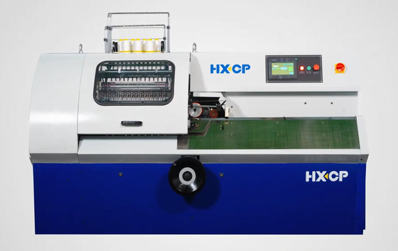 Máquina de coser de libros con hilo semiautomática HX460D, 14 agujas para coser pliegos